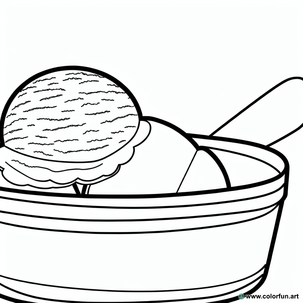 coloring page scented ice cream