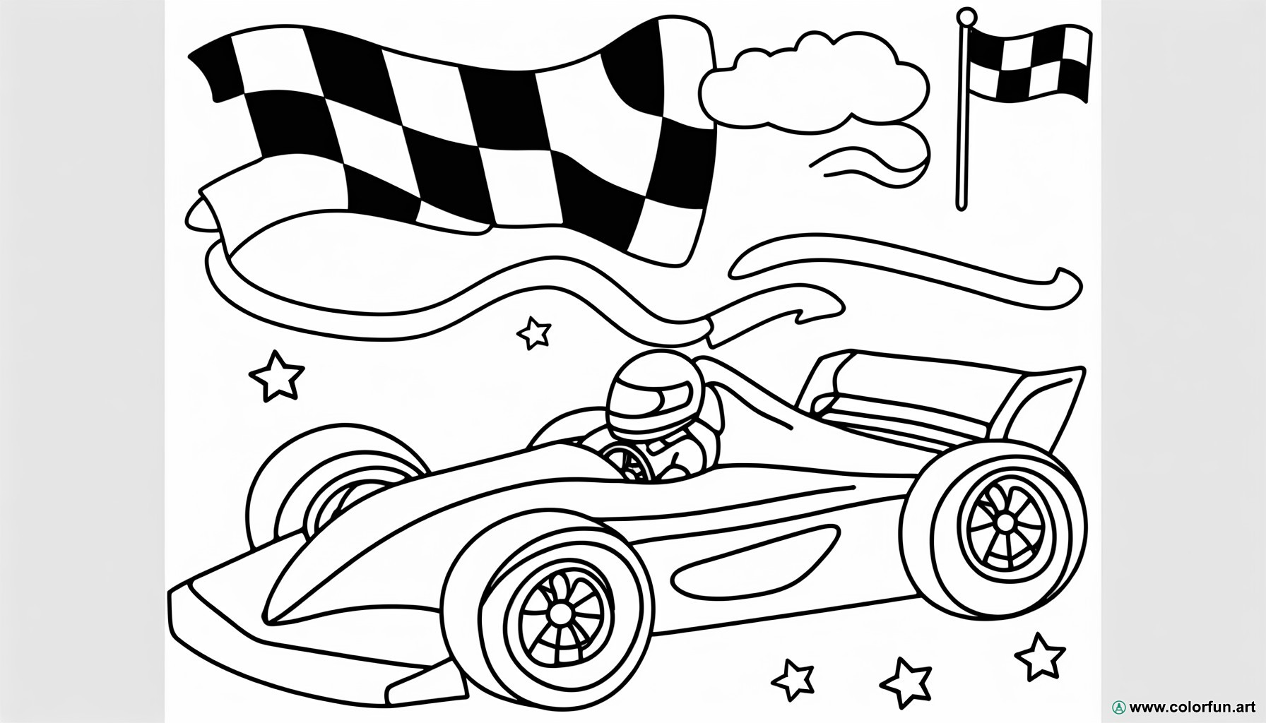 Coloring page race car coloring