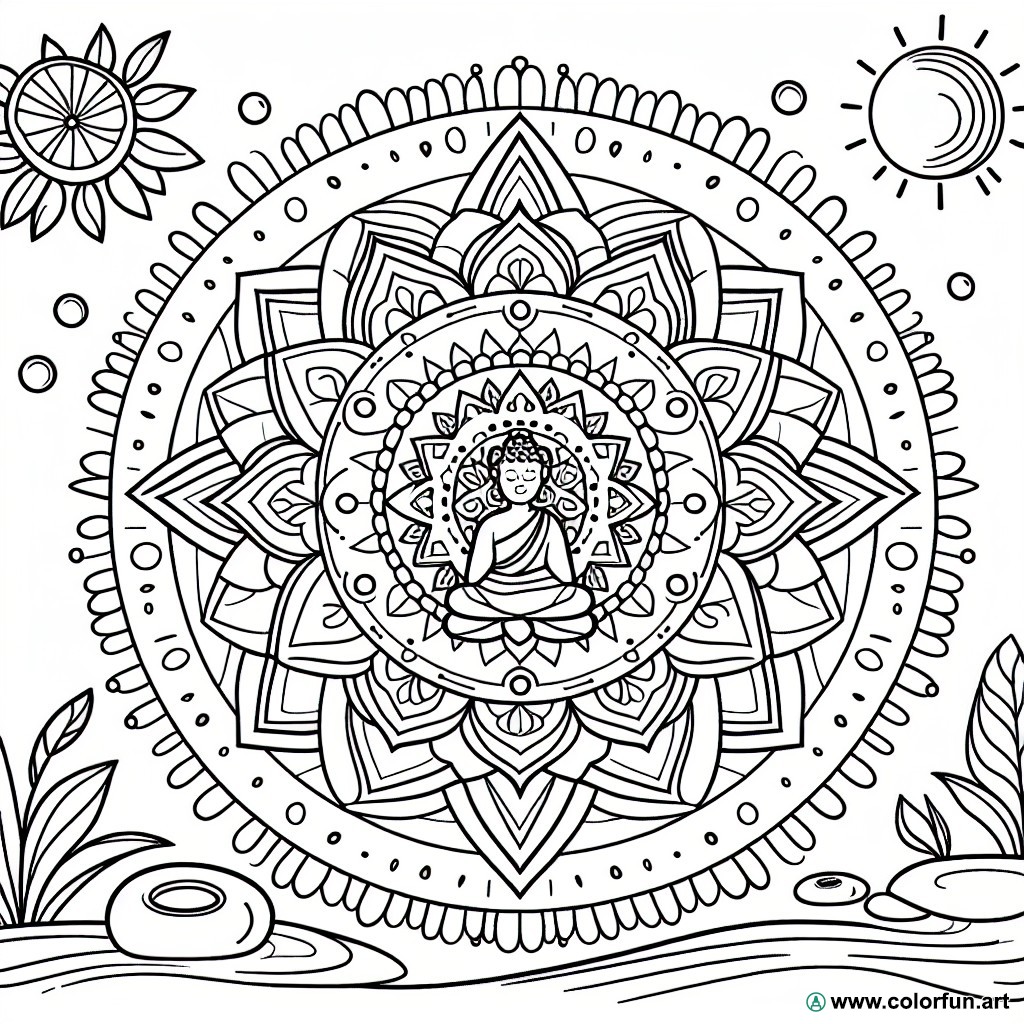adult zen coloring page