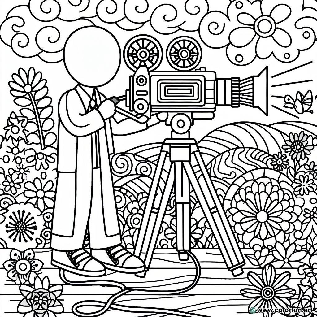 Horror movie coloring page