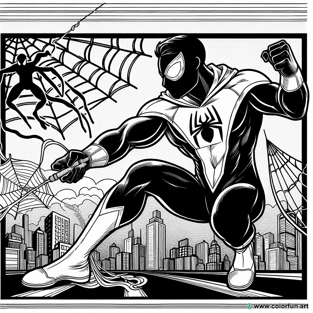 quality Spiderman coloring page