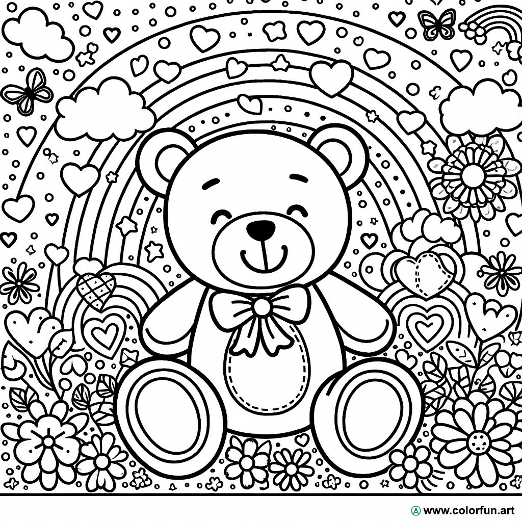 Easy Care Bears coloring page