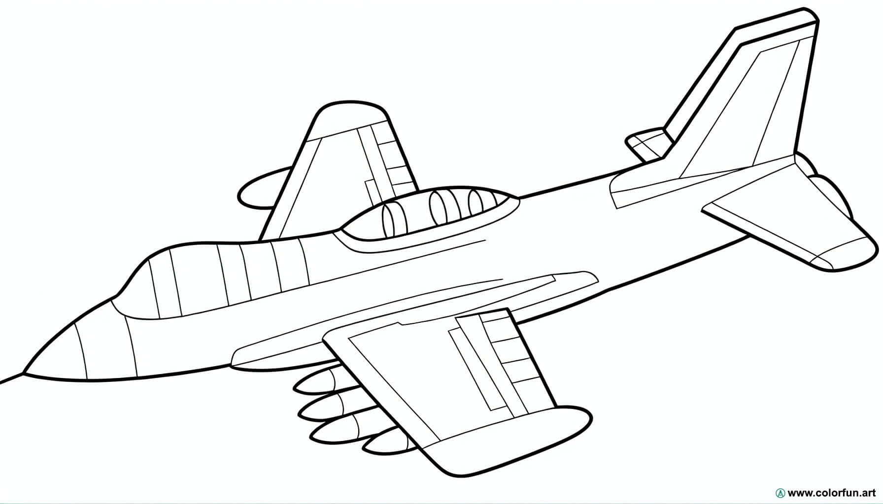 coloring page fighter jet army