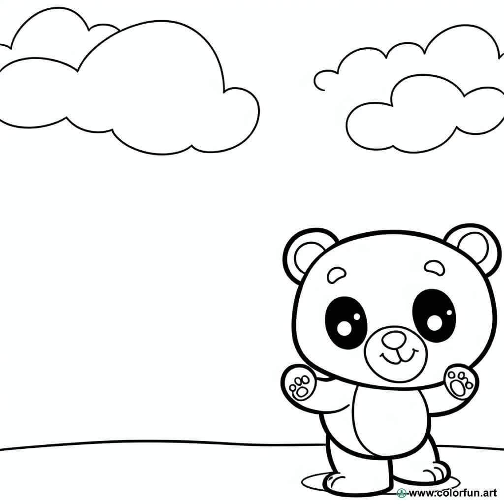 coloring page cute Care Bears