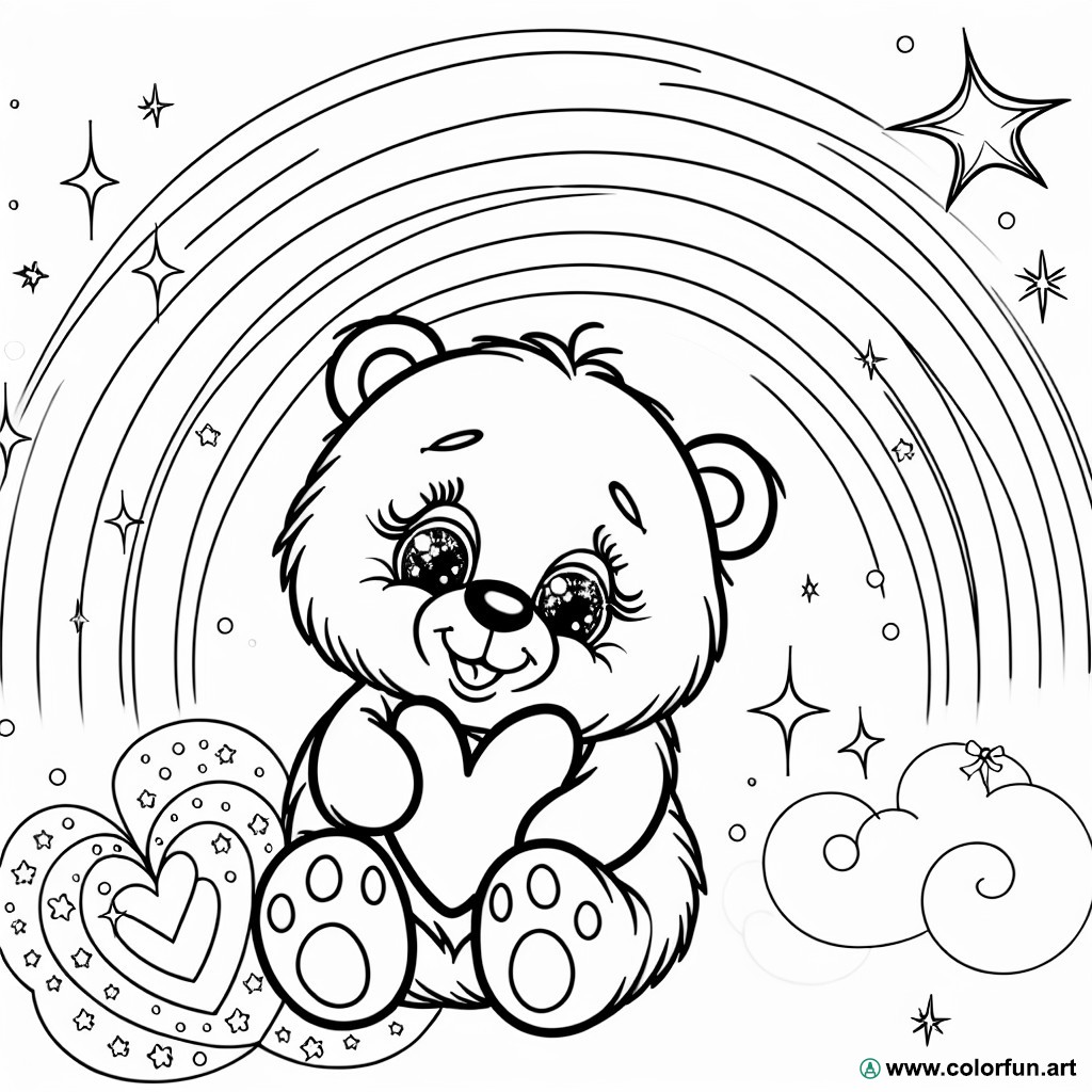 tender Care Bears coloring page