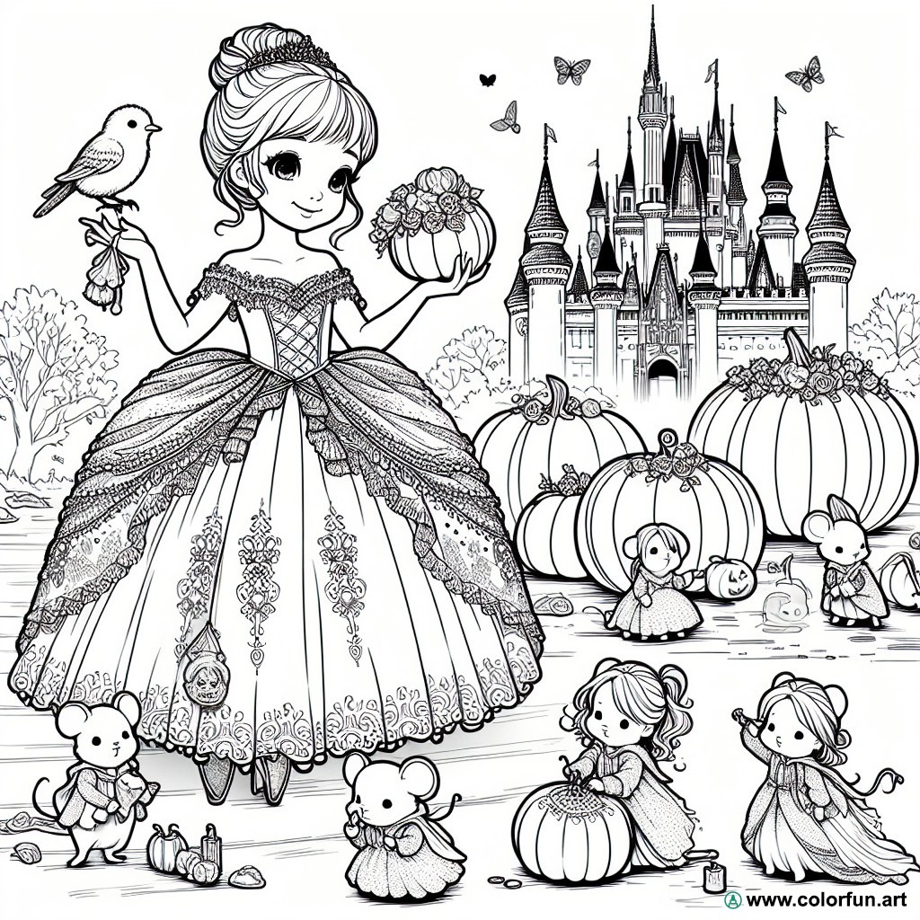 Cinderella 2 coloring page