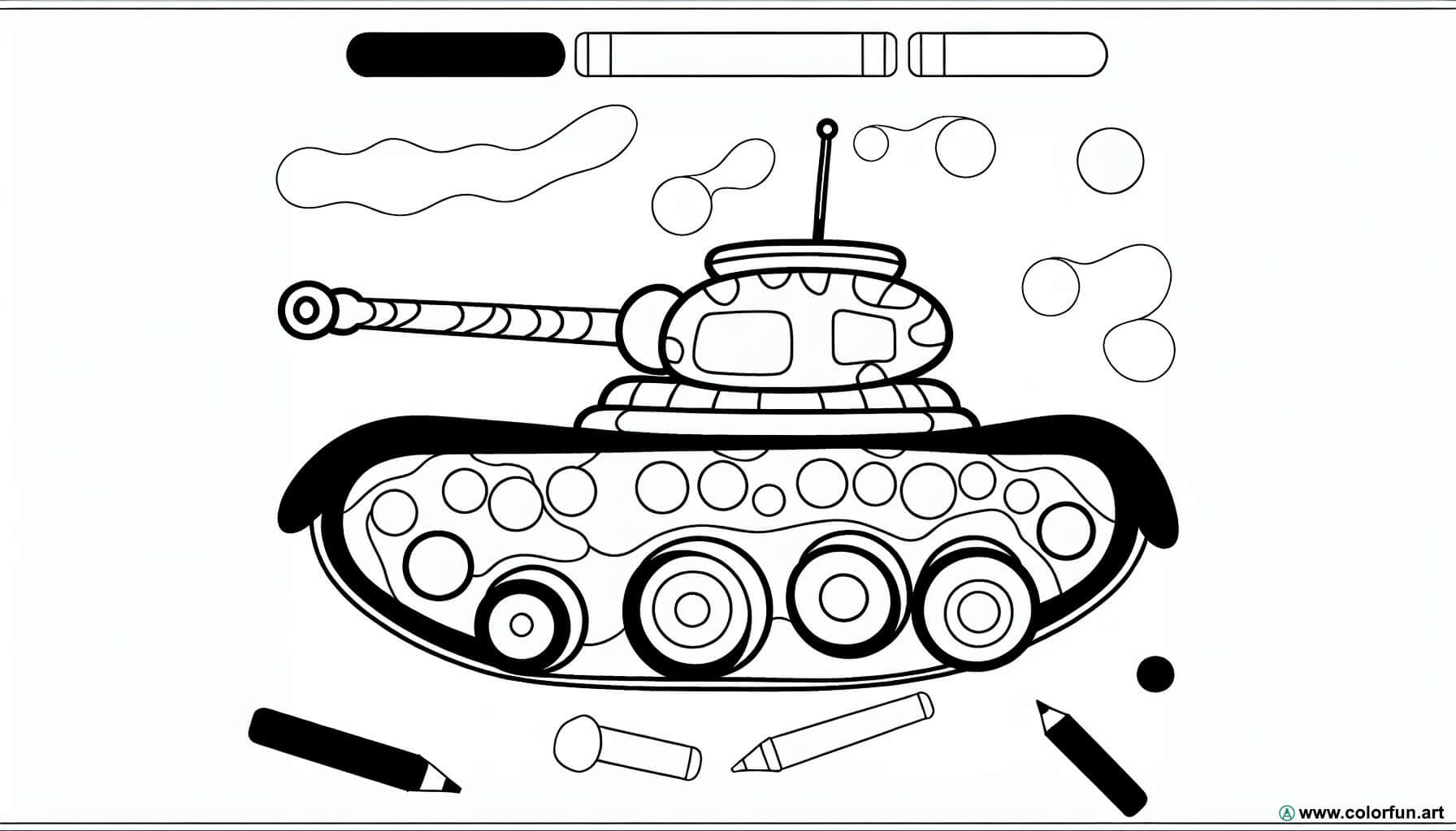 coloring page tank child