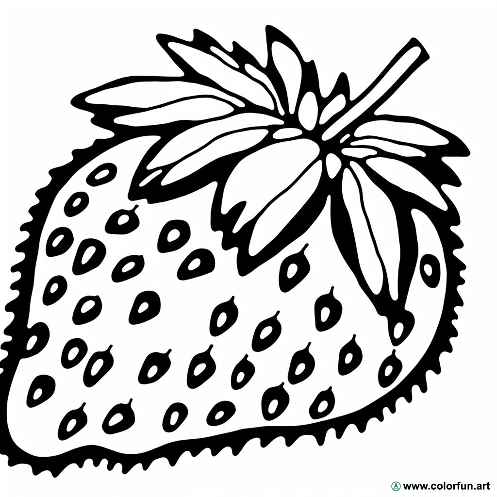 coloring page wild strawberries