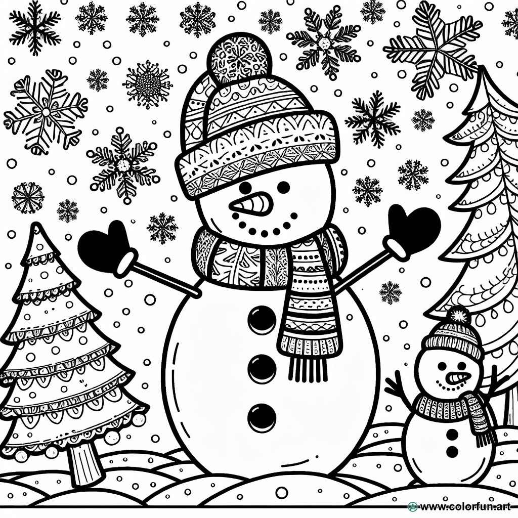 winter coloring page elementary school