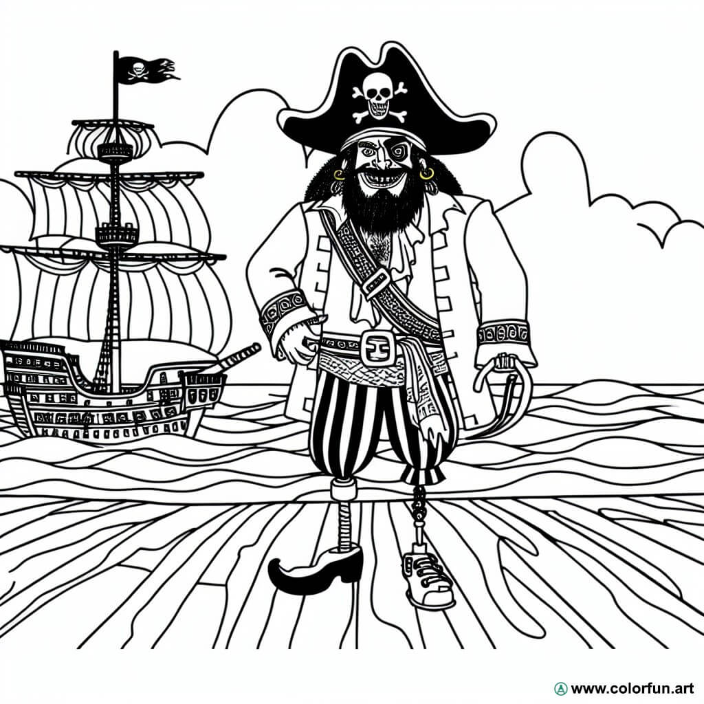 coloring page Pirates of the Caribbean