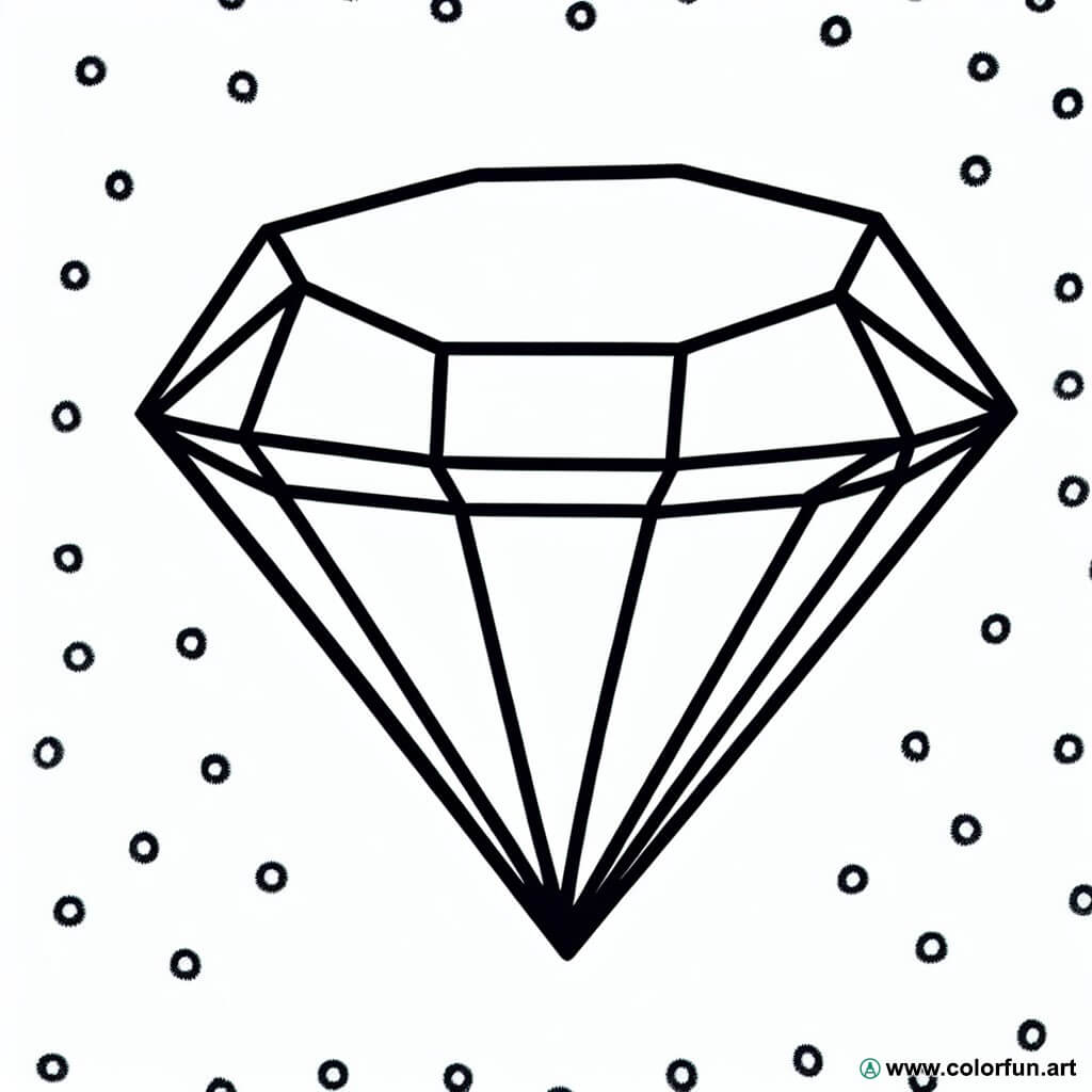 coloring page diamond jewelry