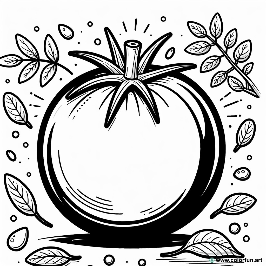 Cherry tomato coloring page
