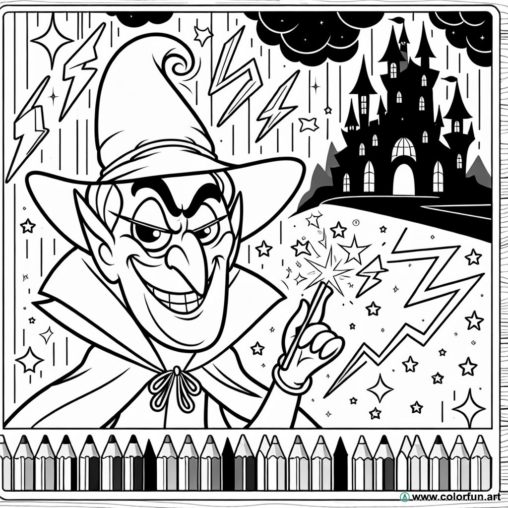 Evil coloring page