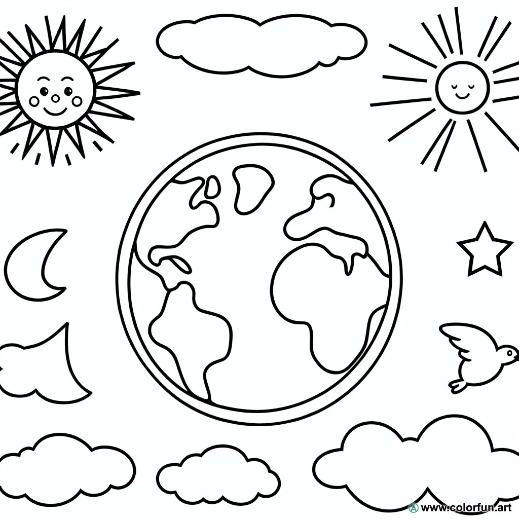 coloring page mother earth