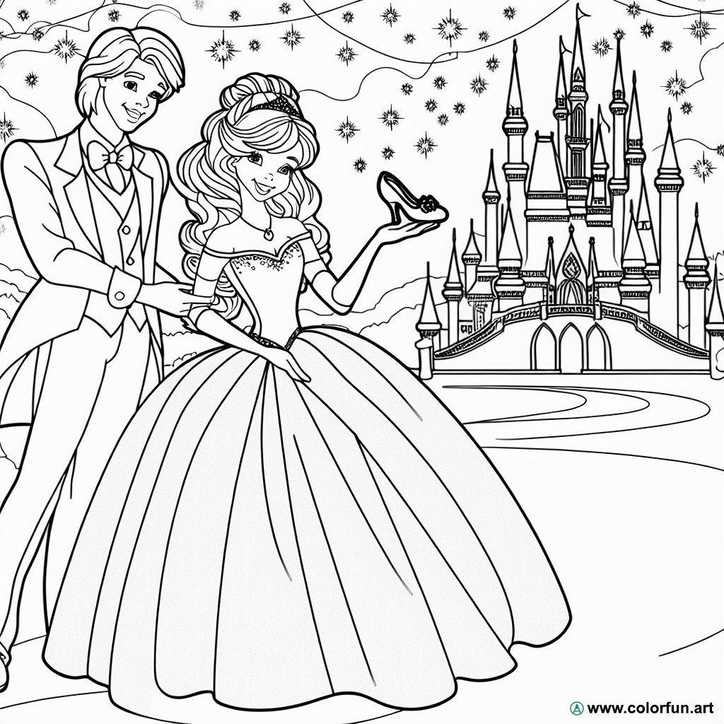 Cinderella prince coloring page
