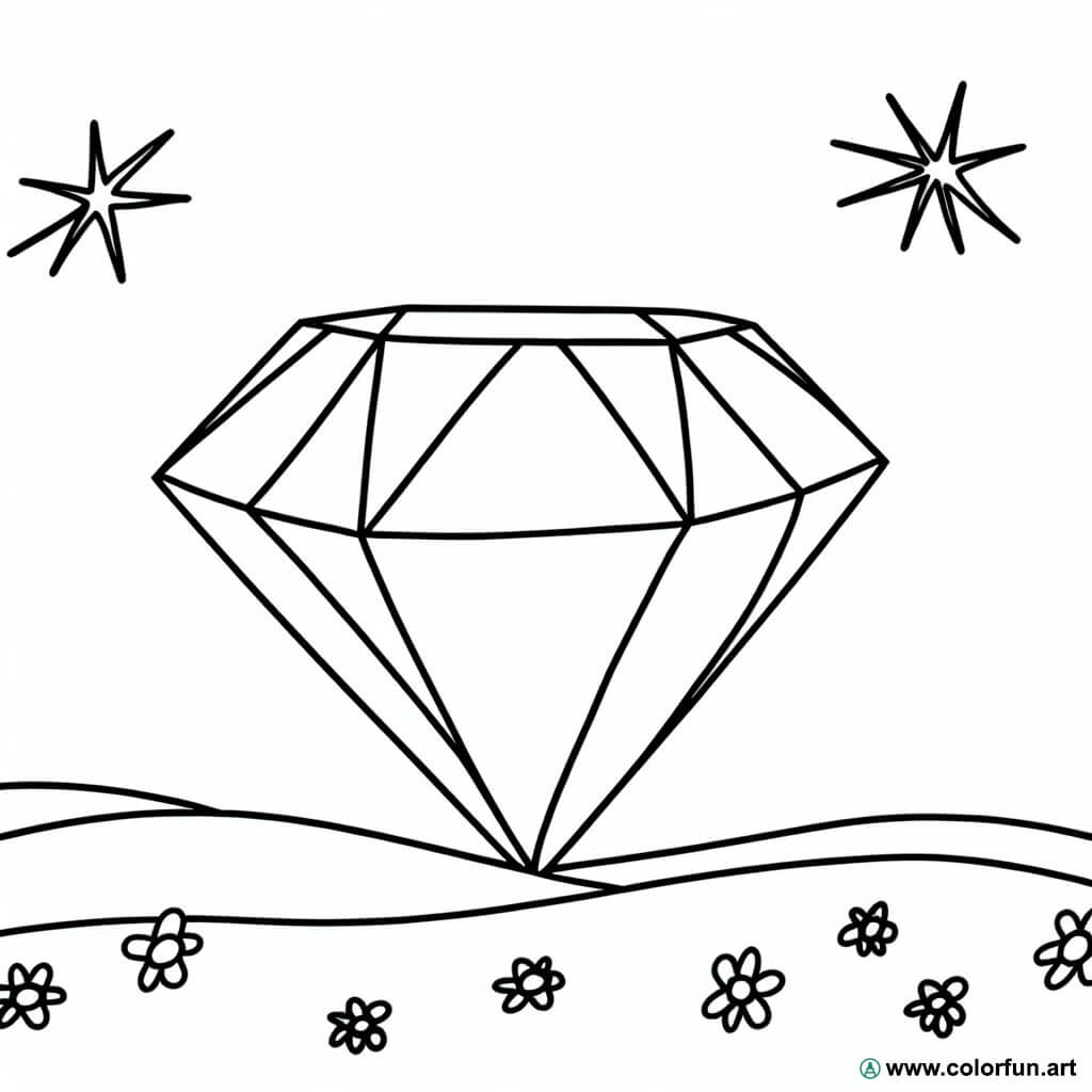 coloring page diamond art