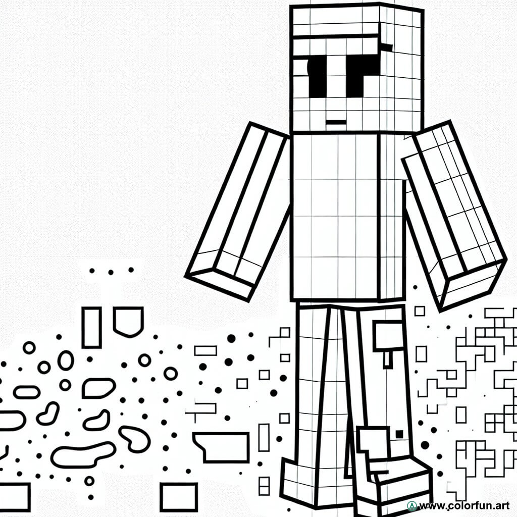 coloring page pixel art for adults