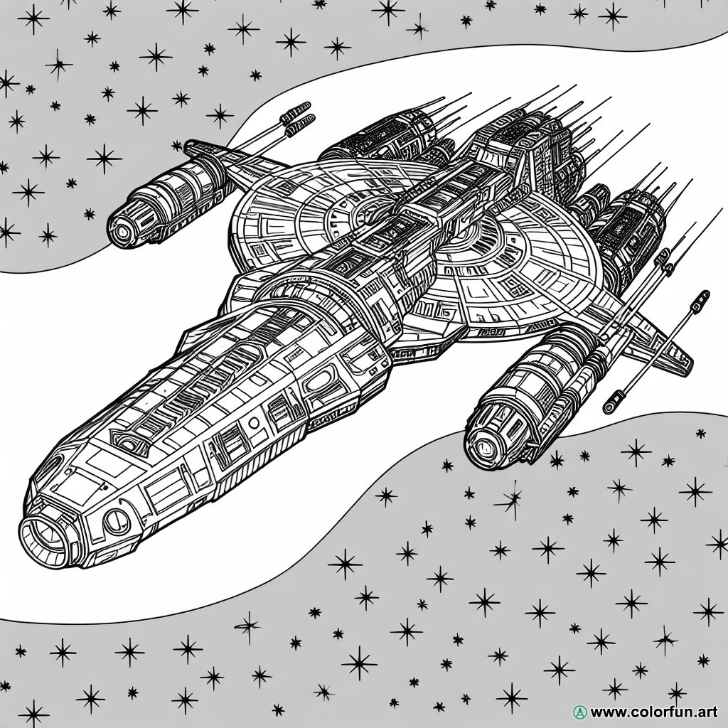 star wars spaceship coloring page