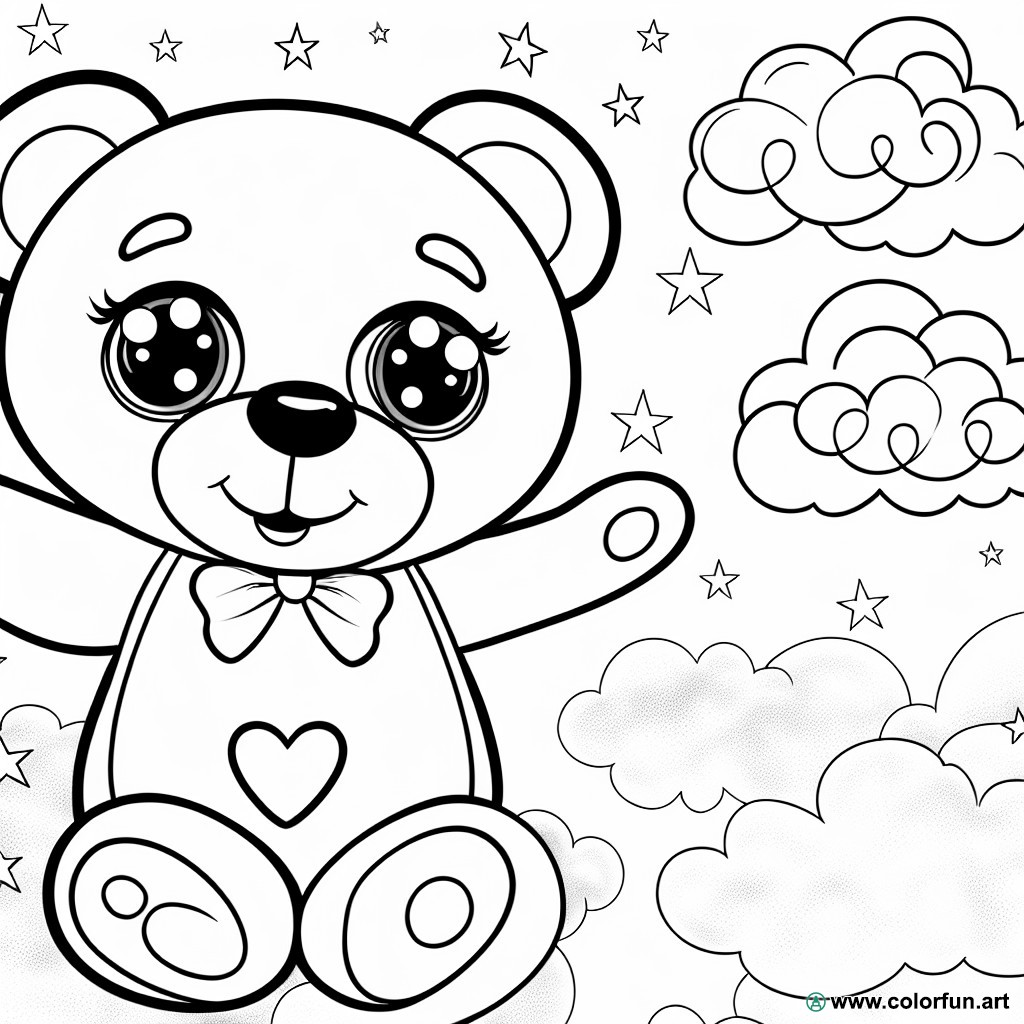 coloring page soft toy