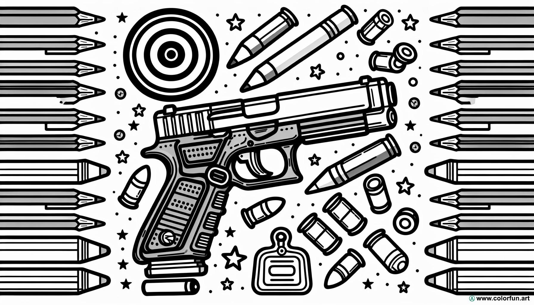 adult gun coloring page
