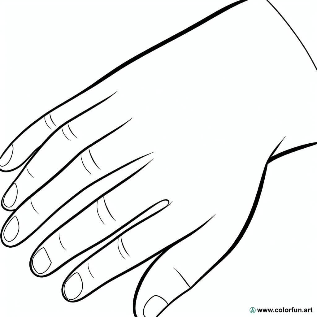 coloring page adult hand