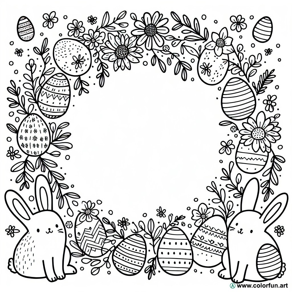 Easter crown coloring page