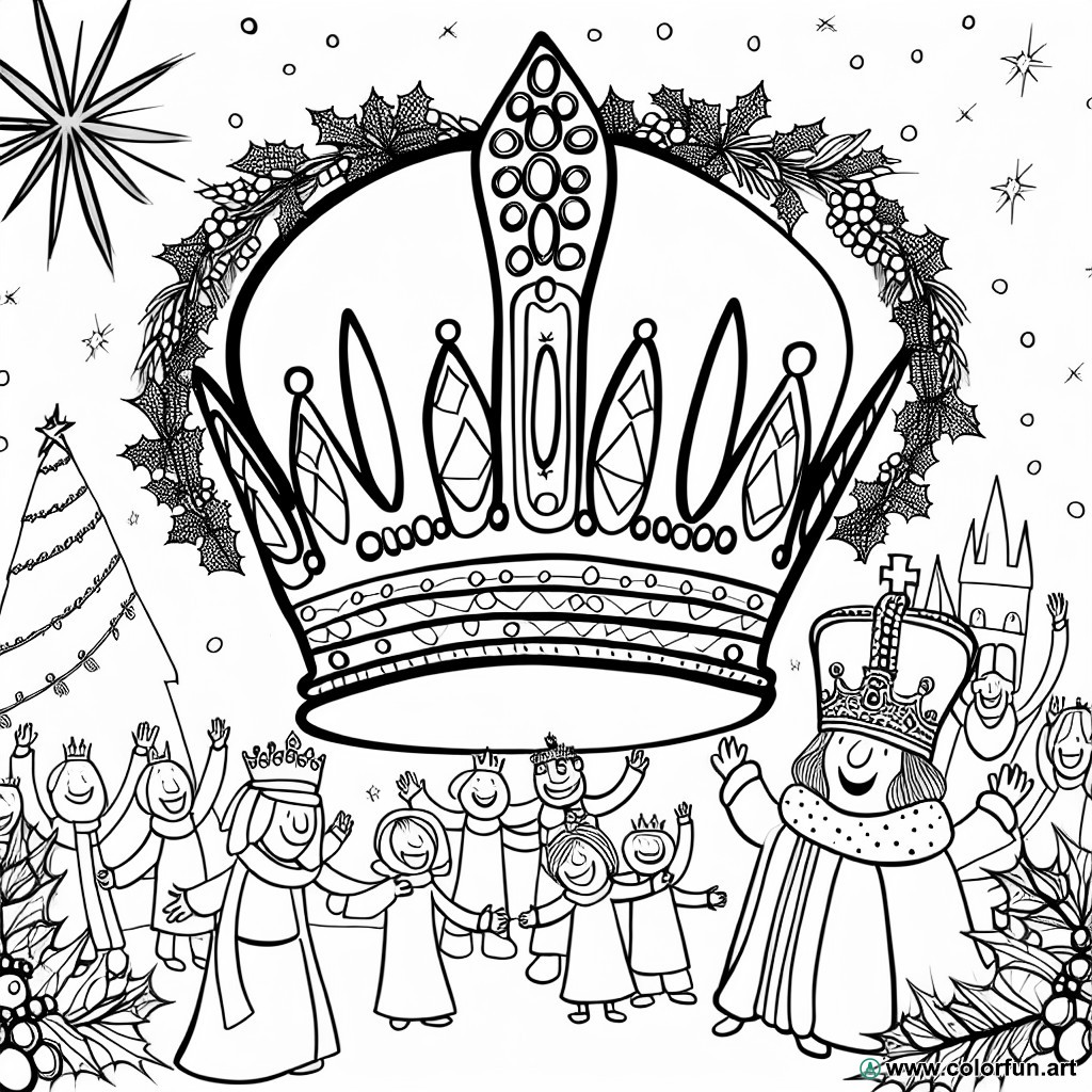 Epiphany party coloring page