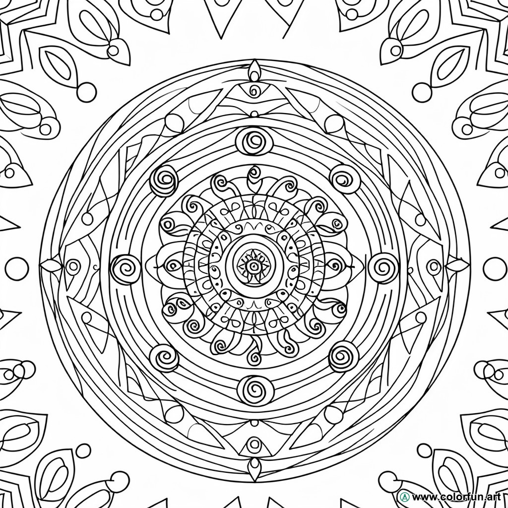 coloring page mandala relaxation