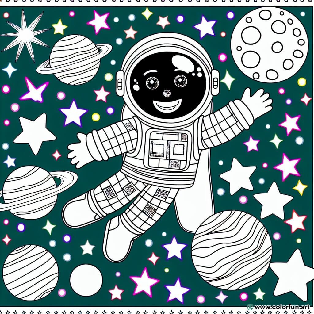 coloring page adult space