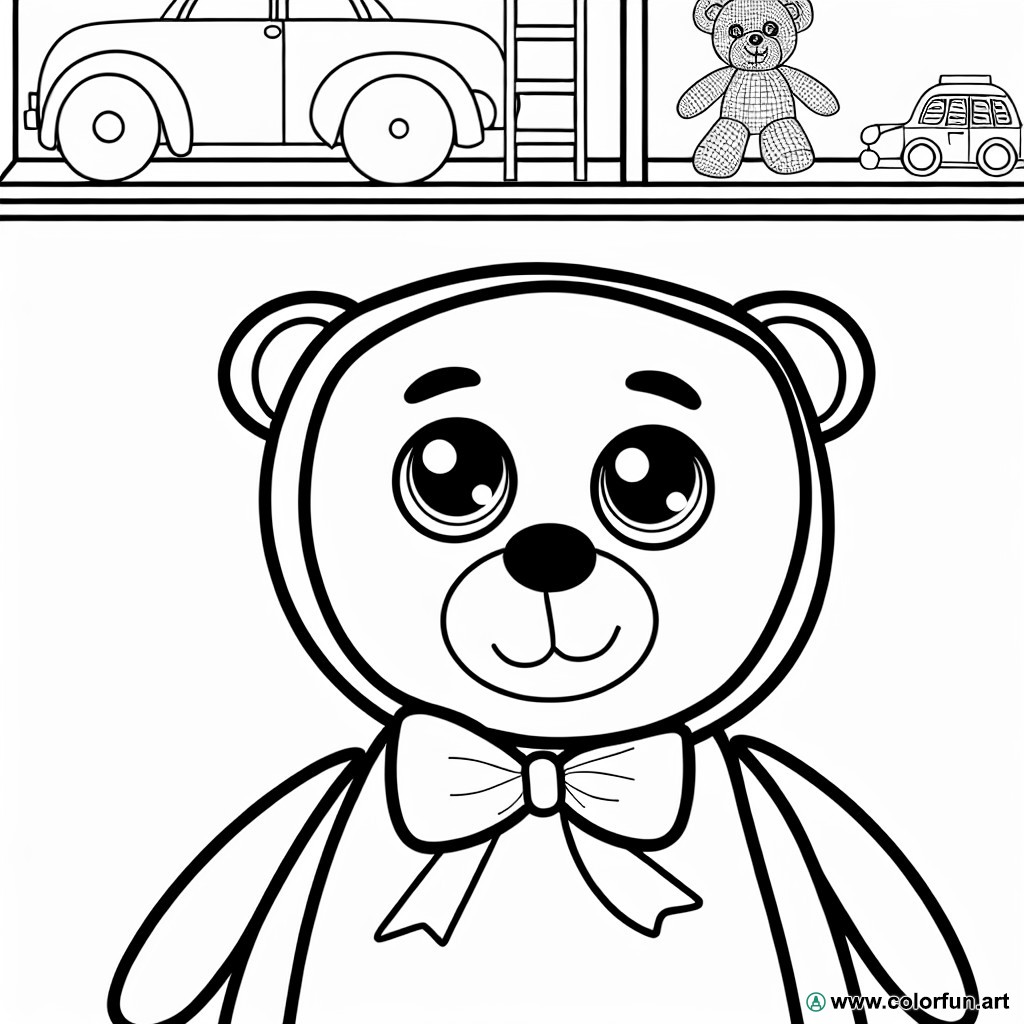 coloring page animated toy