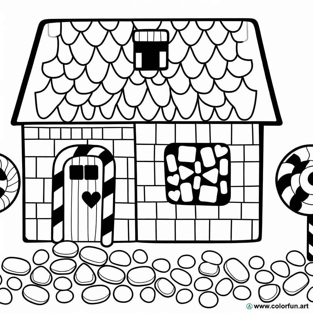 Gingerbread coloring page