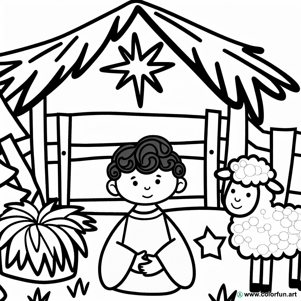 coloring page jesus child