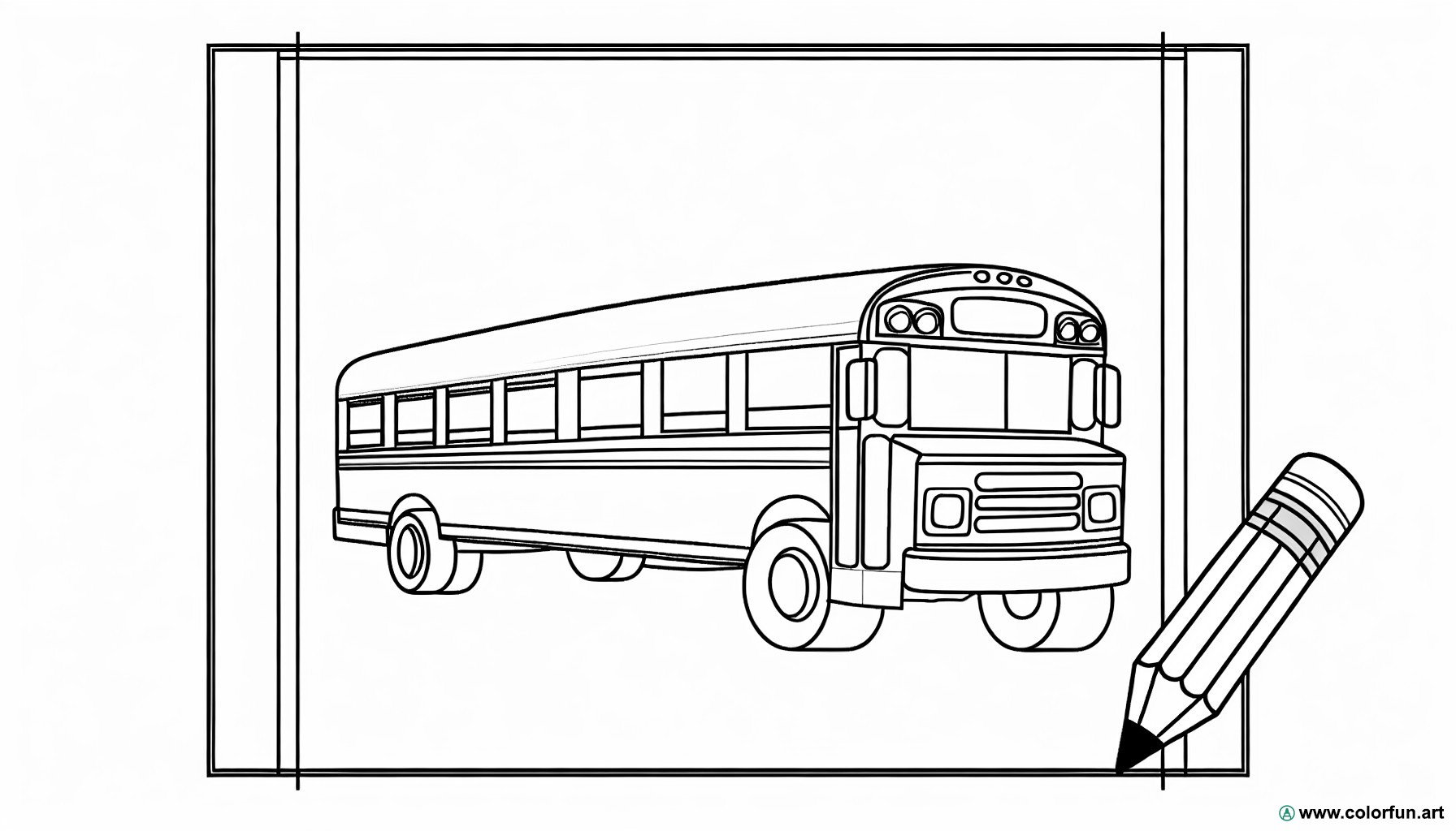 coloring page school bus