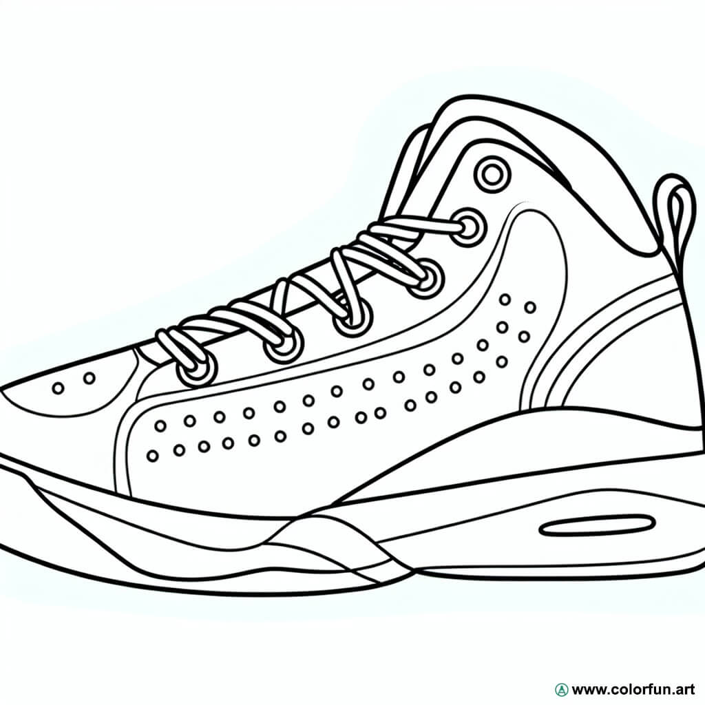 coloring page jordan shoe