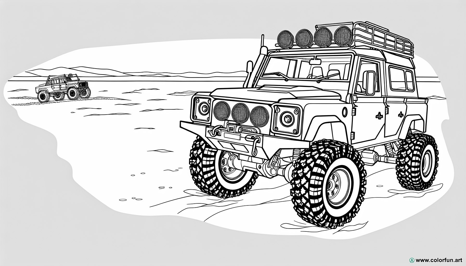 coloring page all-terrain vehicle