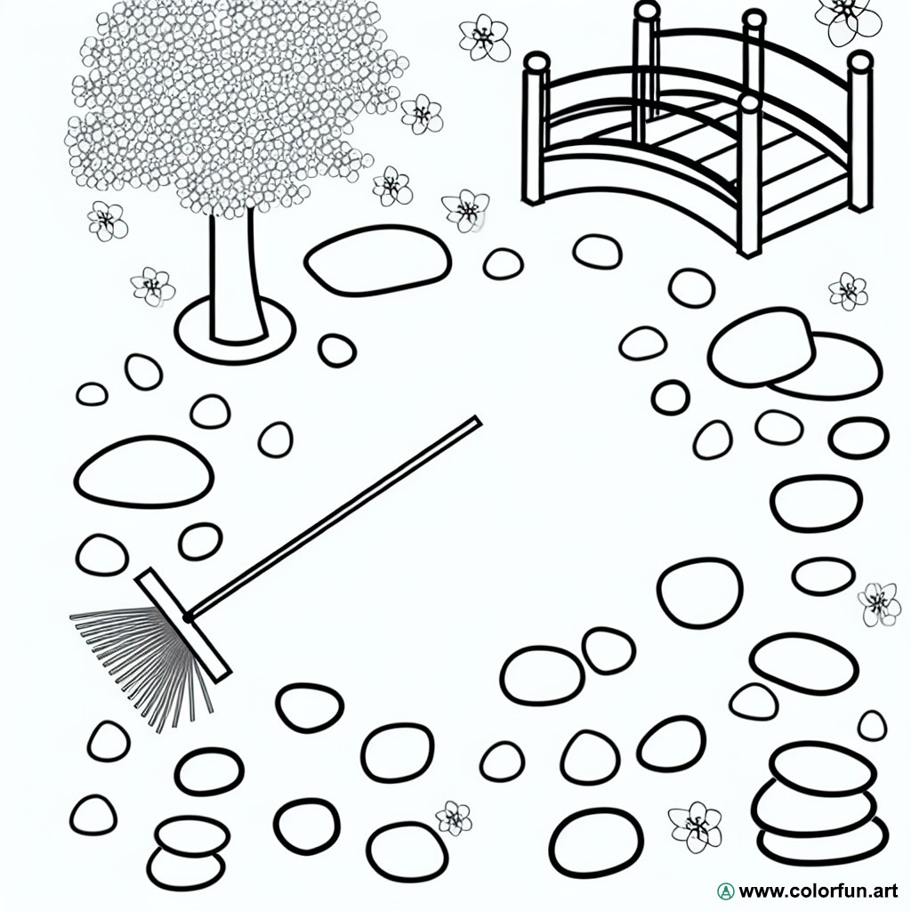 zen spring coloring page