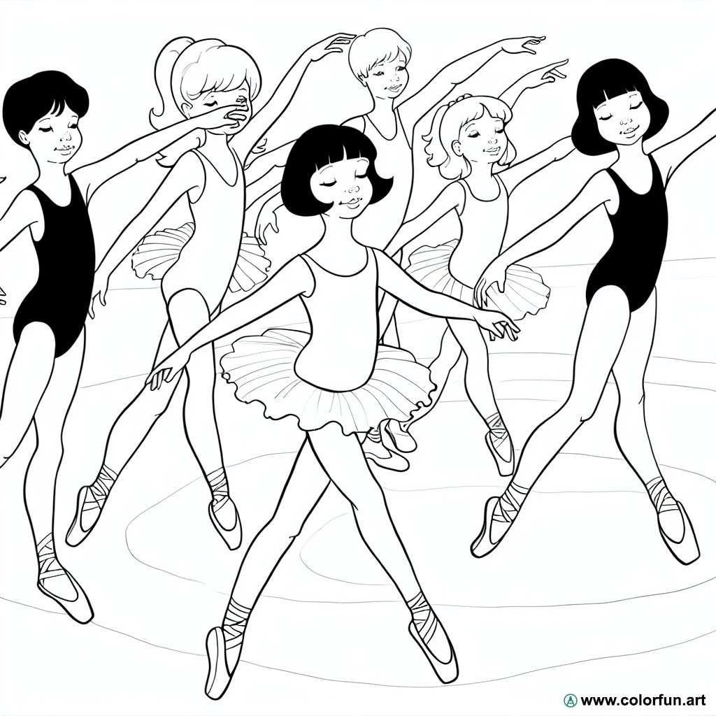 coloring page ballet