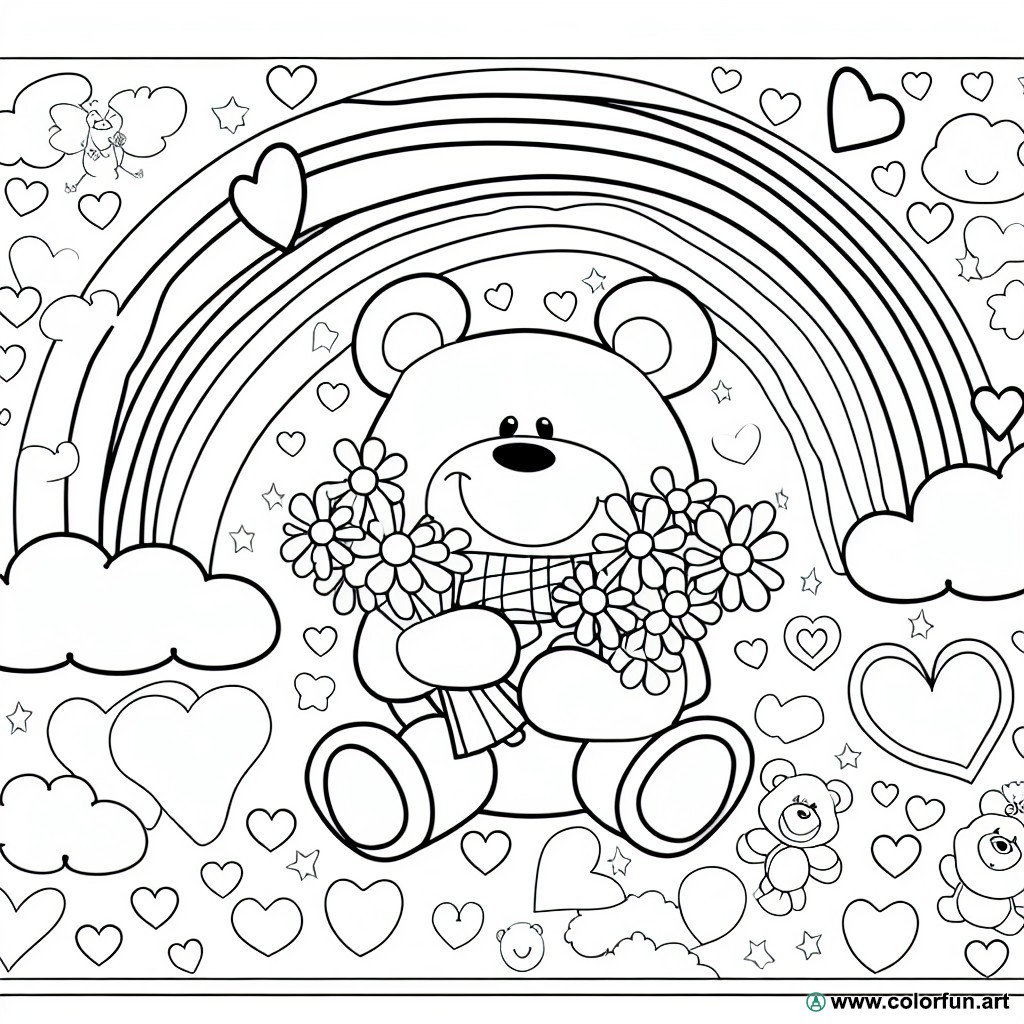 Coloring page kisses