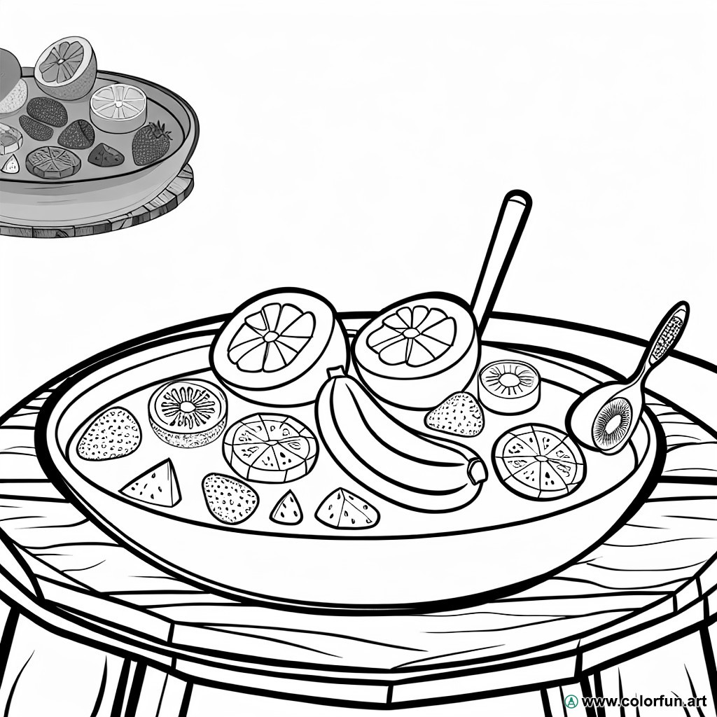 fruit salad coloring page