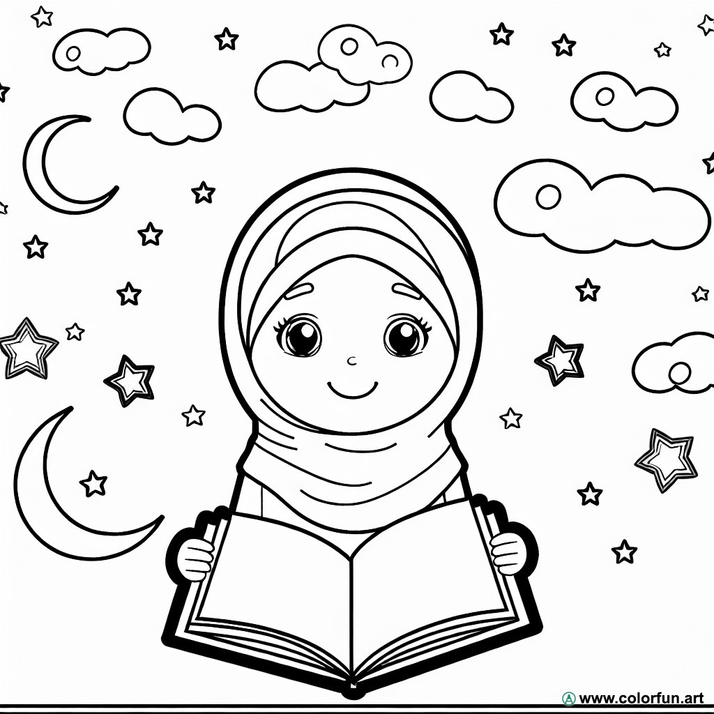 Muslim coloring page