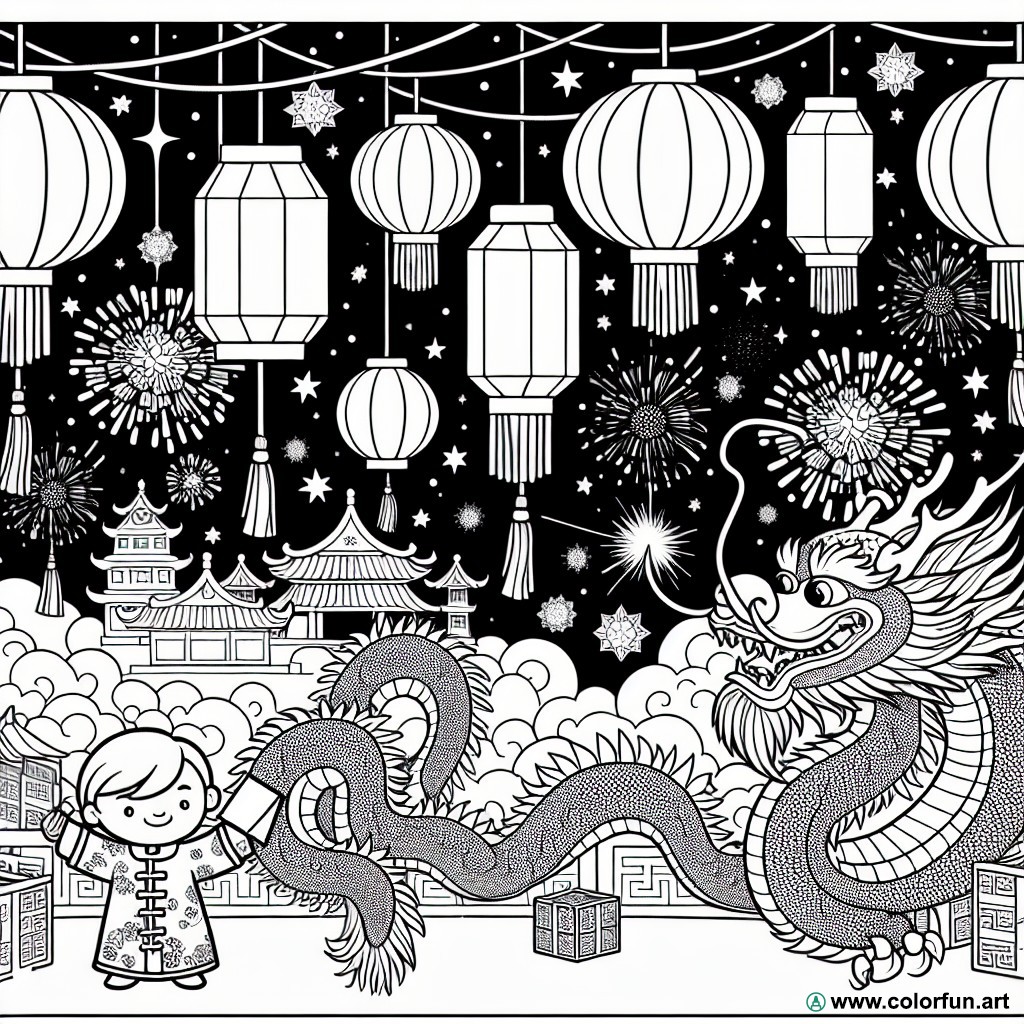 lunar new year coloring page