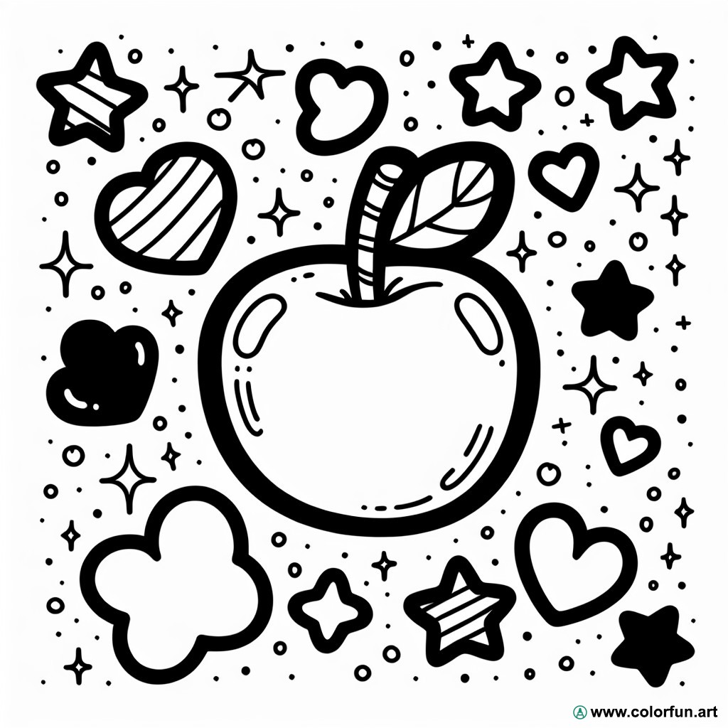 Coloring page candy apple