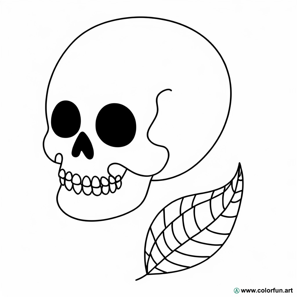 coloring page Halloween skull