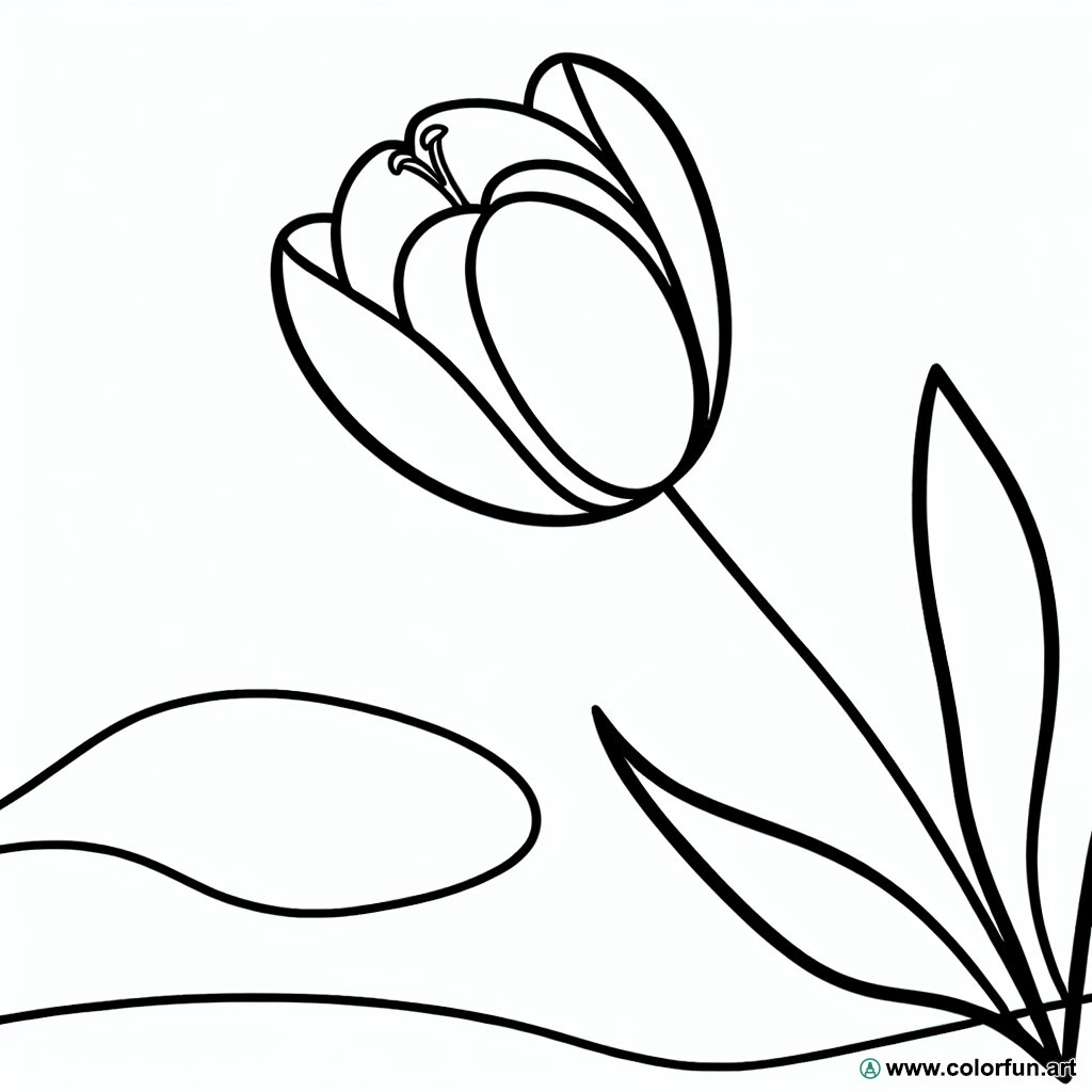coloring page tulip adult