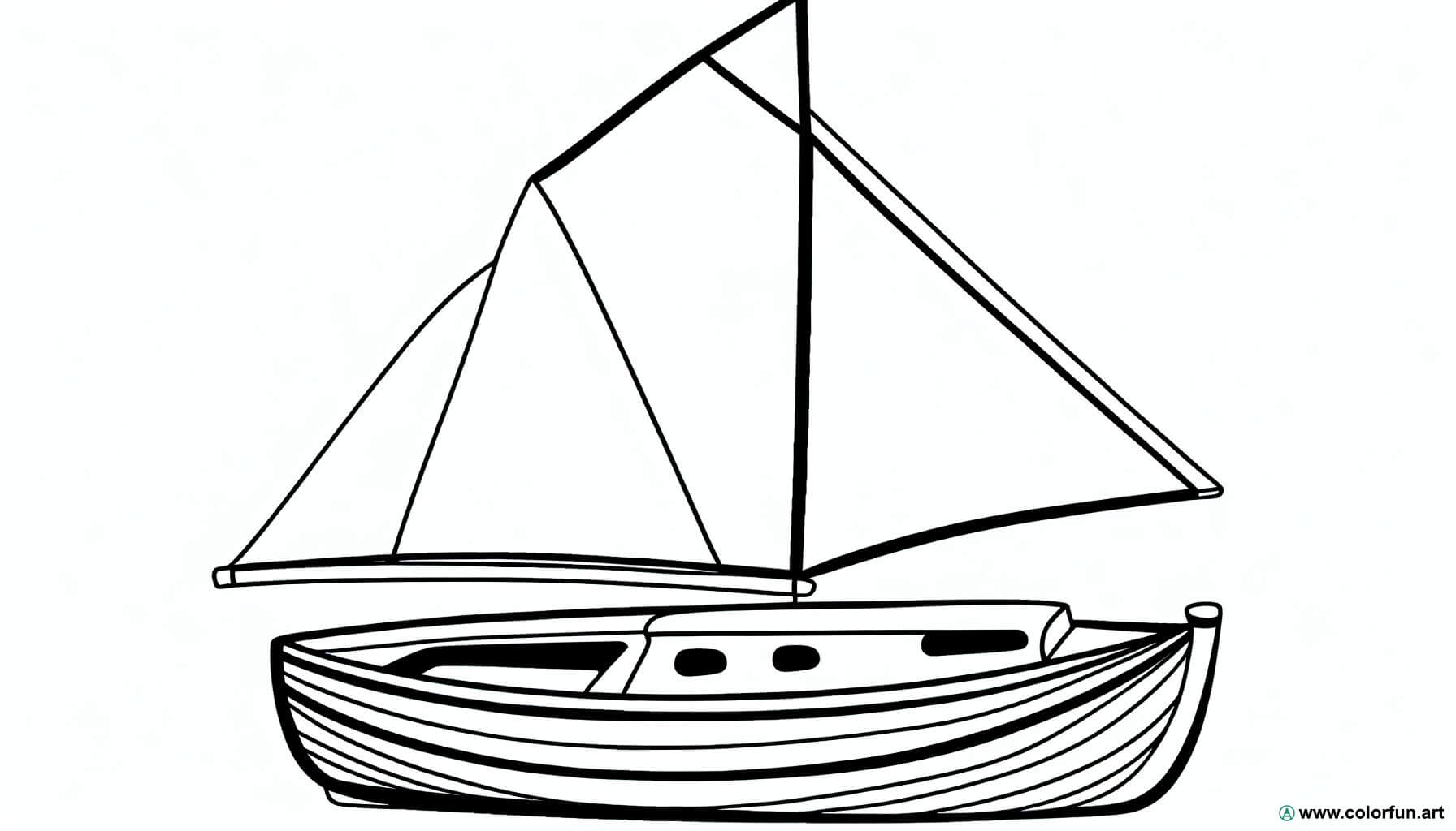 coloring page sailboat