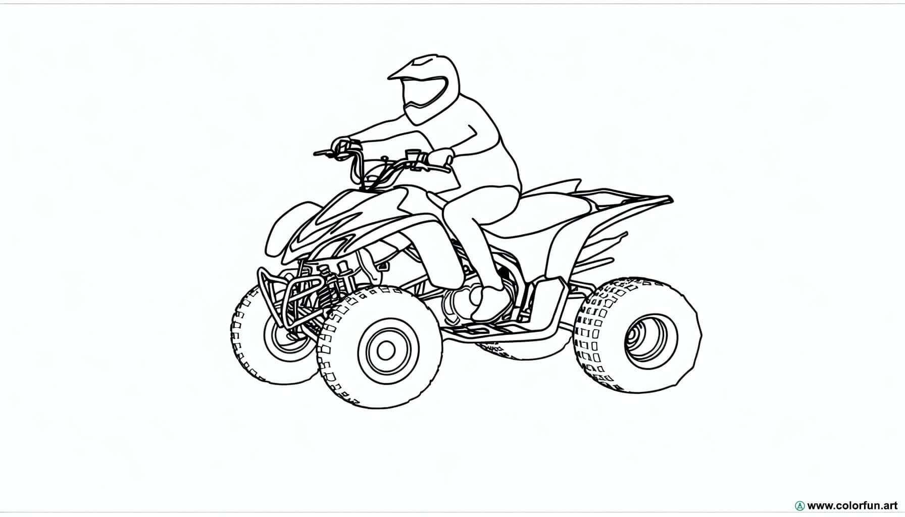 coloring page sports quad