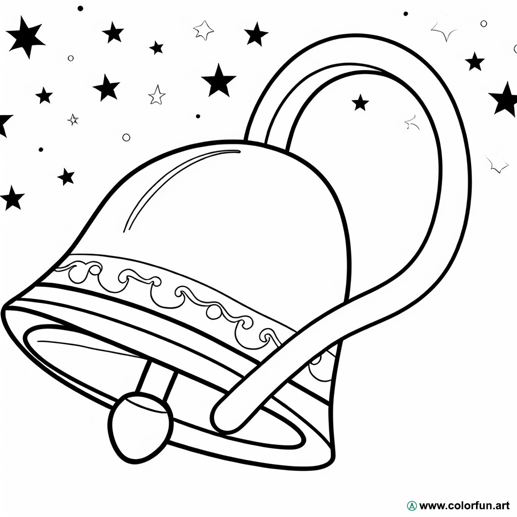 traditional bell coloring page