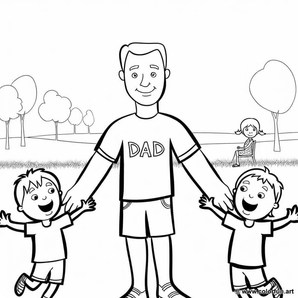coloring page Father's Day for children