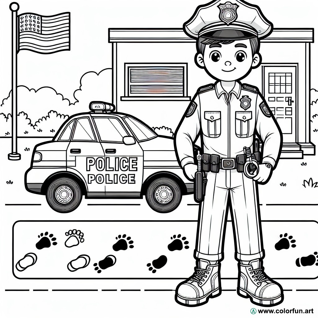 Gendarmerie coloring page